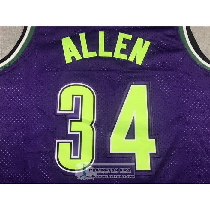 Camiseta Milwaukee Bucks Ray Allen Mitchell & Ness 1996-97 Violeta